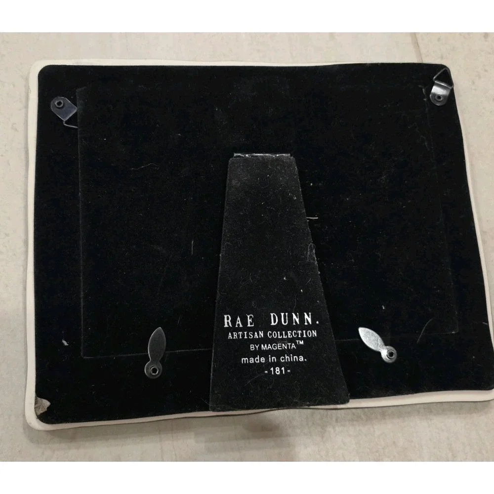 Rae Dunn Black Ceramic FAMILY 5x7 Picture Frame Artisan Coll Magenta Farmhouse